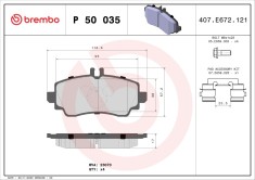 BREMBO P 50 035 PRIME LINE set placute frana,frana disc