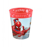 Pahar reutilizabil pentru petrecere, model Spiderman Fighter, 250ml