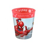 Pahar reutilizabil pentru petrecere, model Spiderman Fighter, 250ml