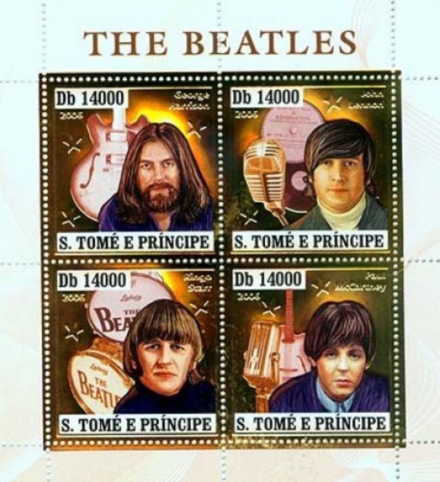 SAO TOME 2006 MUZICA BEATLES AURIT