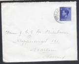 Great Britain 1937 Postal History Rare, Cover to Netherland Haarlem D.108