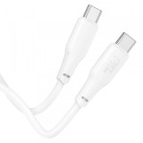Cablu Date si Incarcare USB-C - USB-C HOCO X93, 100W, 1m, Alb