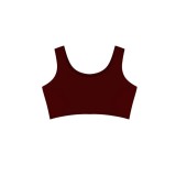 Cumpara ieftin Bustiera din bumbac pentru dama, cu bretele groase, 46720, Bordo