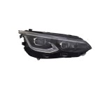 Far VW GOLF VIII, 11.2019-, partea dreapta, TYC, lense; cu LED daytime running light; LED; electrical; negru rim; fara unitate control LED; cu motor;
