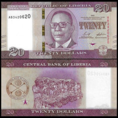 Liberia 2022 - 20 dollars UNC foto