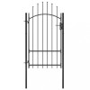 Gossi poarta de gradina, negru, 1 x 2,2 m, otel