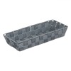 Coș Depozitare, Gri, Metal, Poliester, PP, 36x14x6cm, Oem