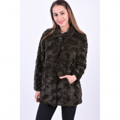 Geaca Pufoasa Vero Moda Curl High Neck Faux Fur Peat foto