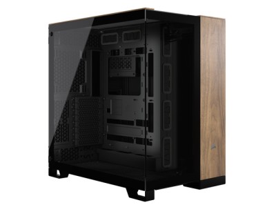 Carcasa CORSAIR 6500X Mid Tower DUAL CHAMBER NEGRU/WALNUT WOOD foto