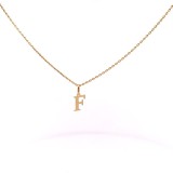 Pandantiv din aur de 14k in forma de litera F