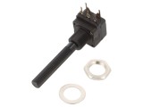 Potentiometru Axial 250k&Omega; 200mW THT 6mm Plastic Mono Cărbune