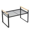 Raft metalic multifunctional Pufo Simple pentru depozitare si organizare in bucatarie sau baie, 51 cm, negru