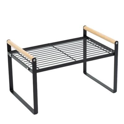 Raft metalic multifunctional Pufo Simple pentru depozitare si organizare in bucatarie sau baie, 51 cm, negru foto