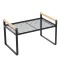 Raft metalic multifunctional Pufo Simple pentru depozitare si organizare in bucatarie sau baie, 51 cm, negru