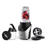 Blender sport Heinner Vitamiser 1000 HSB-T1000SS, 1000W, recipiente Tritan fara BPA 1/0.45L, rasnita inclusa, buton ON/OFF, 18000RPM, lame din inox, 2