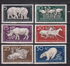 GERMANIA DEMOCRATA (D.D.R.) 1955 FAUNA MI.551-556 MNH foto