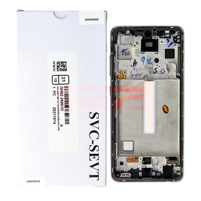 LCD+Touchscreen cu Rama Samsung Galaxy A52s 5G / A528 WHITE Original Service Pack foto