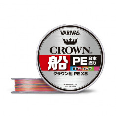Fir textil Varivas Crown Fune PE X8, Multicolor, 150m (Diametru fir: 0.12 mm)