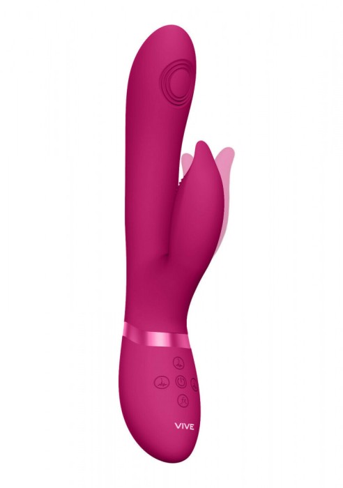 Vibrator Aimi Triple Action Vibrating Pulse-Wave Stimulator Silicon Roz 22.3 cm