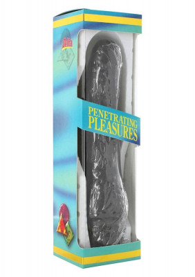 Vibrator Realistic Penetrating Pleasures, Negru, 21 cm foto