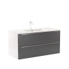 Dulap inferior Vario Trim 100 cu lavoar alb-antracit