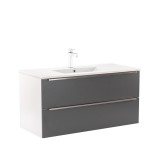 Dulap inferior Vario Trim 100 cu lavoar alb-antracit