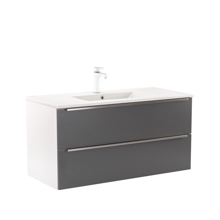 Dulap inferior Vario Trim 100 cu lavoar alb-antracit