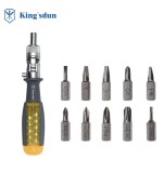 Cumpara ieftin Surubelnita KING&#039;SDUN cu clichet si cap reversibil 1/4&quot; si 10 biti