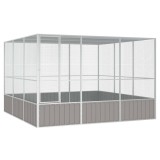 Cumpara ieftin Colivie pentru pasari gri 302,5x324,5x211,5 cm otel galvanizat