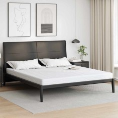 vidaXL Saltea Alb 200 x 200 cm Spumă cu memorie și gel 4106321