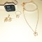 Set Bijuterii Elegant (Colier + Brățară + Cercei Fluture) + Ceas LED Cadou