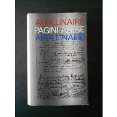 GUILLAUME APOLLINAIRE - PAGINI ALESE (1971, editie cartonata)