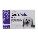 Selehold Dog 30 mg antiparazitar extern si intern caini talie mica (2.6.1-5