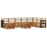vidaXL Set de canapele de exterior 7 pcs natural Lemn Solid de Acacia 3384740