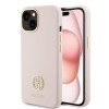 Husa pentru iPhone 15 / iPhone 14 / iPhone 13 - Guess Silicone Logo Strass 4G (GUHCP15SM4DGPP) - Light Pink