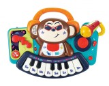Cumpara ieftin Pianina Bebe Maimutica DJ cu Lumini, Sunete si Microfon 18 luni+, Unisex, Hola