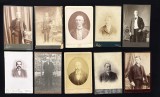 Lot 10 Fotografii Vechi Cabinet Card Portrete Masculine &ndash; Studio Europa &amp; SUA (cca. 1880&ndash;1910)