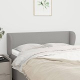 VidaXL Tăblie de pat cu aripioare gri deschis 147x23x78/88 cm textil 3116862