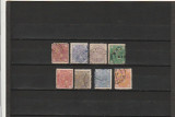 RO - 1890/91 LP 47 CAROL I CIFRA IN 4 COLTURI FARA FILIGRAN SERIE STAMPILATA