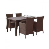 Cumpara ieftin Set de mobilier de grădină Futura 4+1 maro