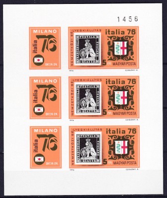 DB1 Ungaria 1976 Expo Milano 1976 MS NDT MNH foto