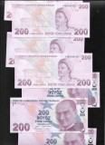 Turcia 200 lire 2009(25) aunc pret pe bucata