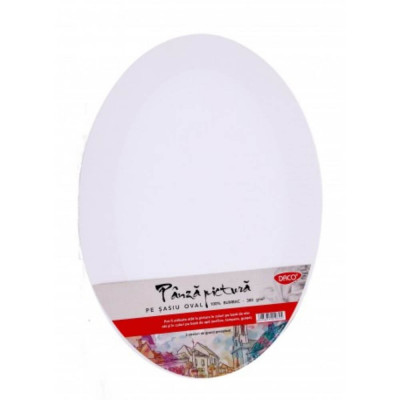 Panza Pictura pe Sasiu Oval DACO, 35x50 cm, 280 g/m&amp;sup2;, 3 Straturi de Grund Preaplicat, Panza Pictura, Panza pe Sasiu Oval Panza pe Sasiu Bumbac, Sasiu foto