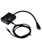 Cablu convertizor Mini HDMI la VGA + Audio, Oem