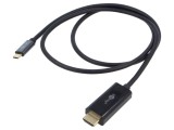 Cablu Goobay HDMI - USB C 1m negru PVC 4K HDR