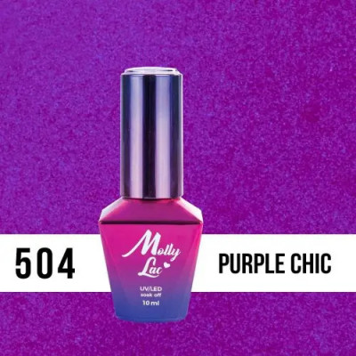 Lac gel MOLLY LAC UV/LED gel polish Bling It On - Purple Chic 504, 10ml foto