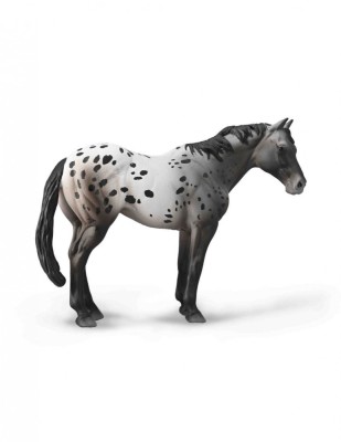 Figurina pictata manual cal Appaloosa Blue Roan foto