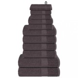VidaXL Set prosoape 12 buc Antracit 360 g/m&sup2; 100% bumbac