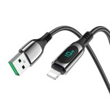 Cablu USB la Lightning, 2.4A, 1.2m - Hoco Extreme (S51) - Black