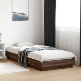 VidaXL Cadru pat fără saltea stejar maro 100x200 cm lemn prelucrat